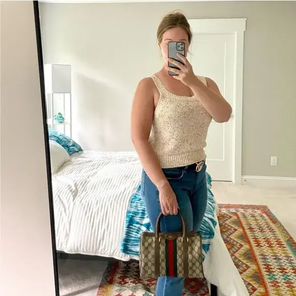 Gucci GG Supreme Monogram Web Vintage Boston Bag Canvas Leather Beige Brown - Picture 3 of 16